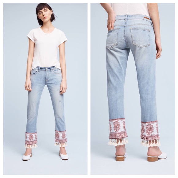 Anthropologie Denim - HP🎉Anthropologie Pilcro Hyphen Boho Fringe Jeans